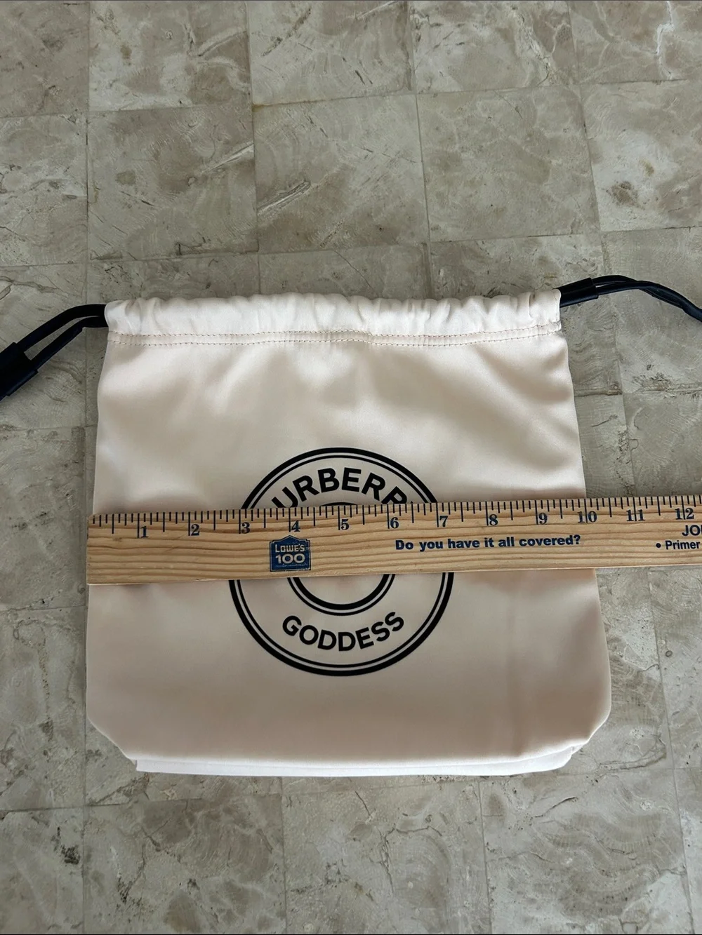 Title:✨ NWOT Burberry Goddess Satin Drawstring Travel Pouch Cosmetic Bag